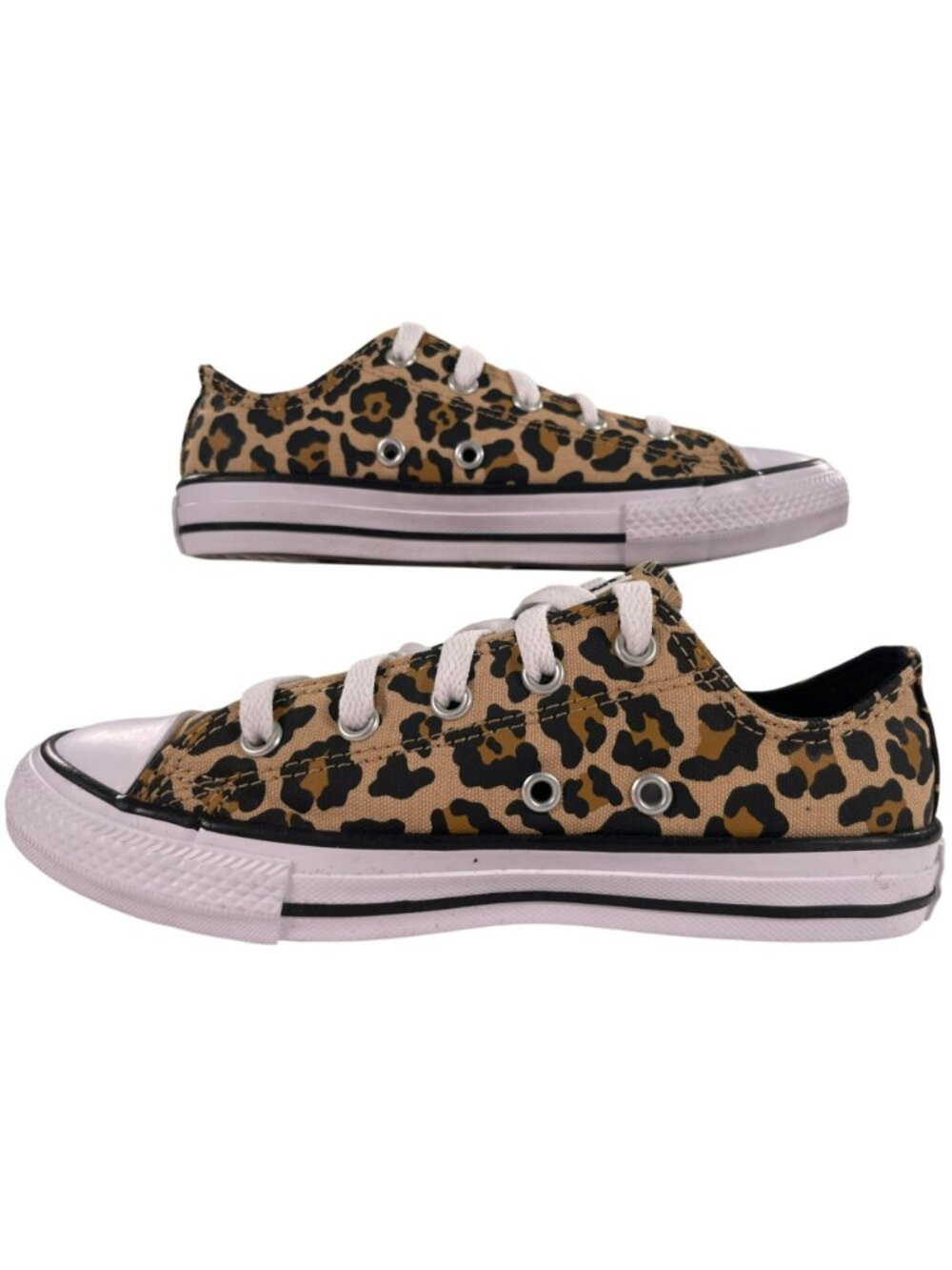 Converse Youth Leopard Print Chuck Taylor All Star Low Top Sneakers Size 1.5 NEW - Picture 2 of 10